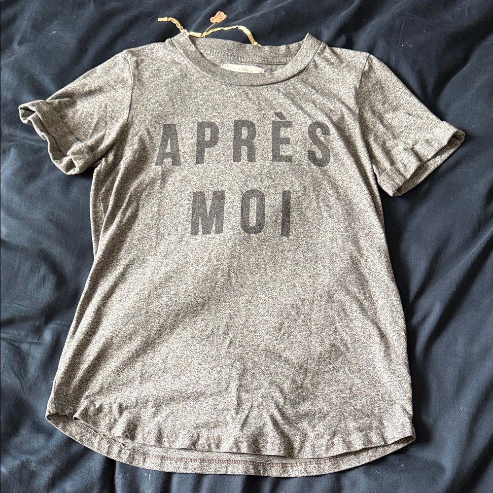 Anthropologie 'Après Moi' Heather Gray Graphic Tee